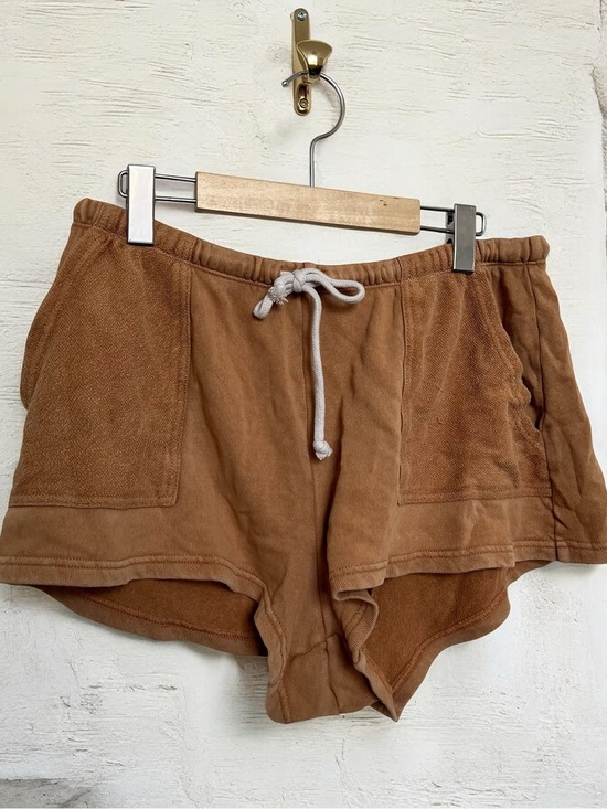 aerie Pants - Aerie Tan Terry Cloth Lounge Shorts Drawstring Cozy Boho Size L